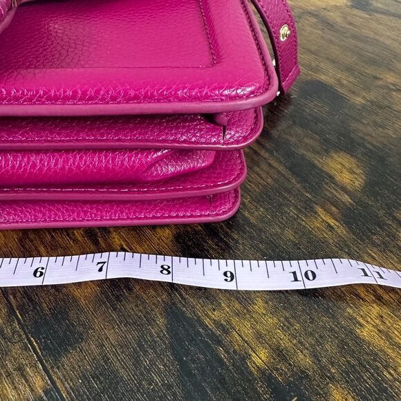 Versace Jeans Couture Pink Pebbled Gold Accent Crossbody Bag Purse Shoulder Hand - Picture 14 of 16